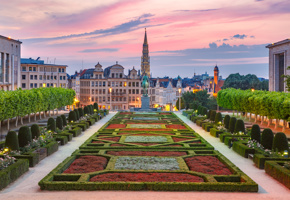 Brussels at sunset, Brussels, Belgium