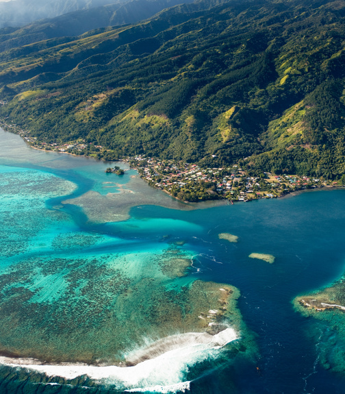Tropical Islands of French Polynesia. Capital City Papeete on Tahiti
