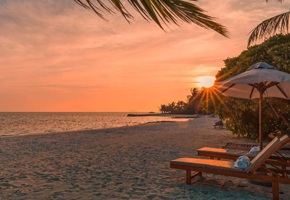 Beach at sunset