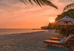 Beach at sunset