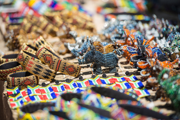 Colorful South African Bead Art in Bracelets