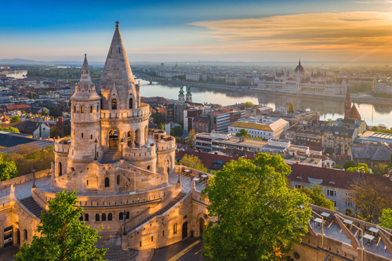 Aerial view of Budapest, Hungary