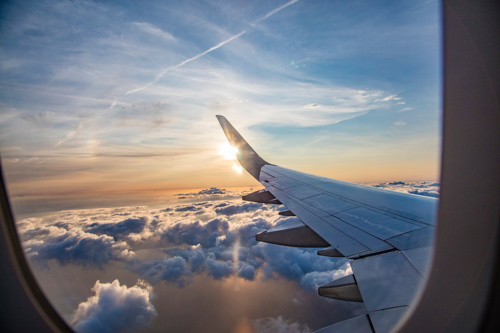 view from airplane window