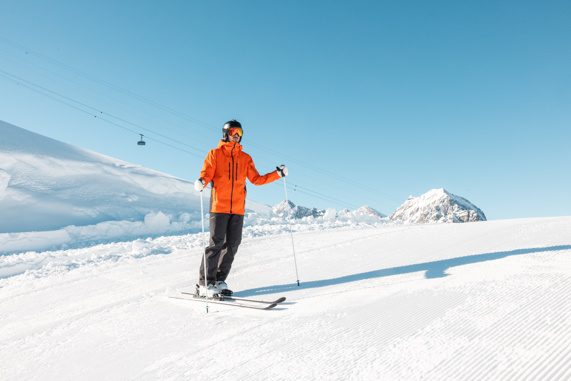 Skiing in Lech, Austria