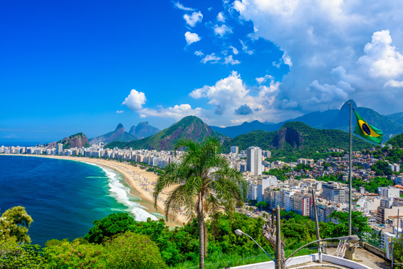 Copacabana beach in Rio de Janeiro, Brazil
